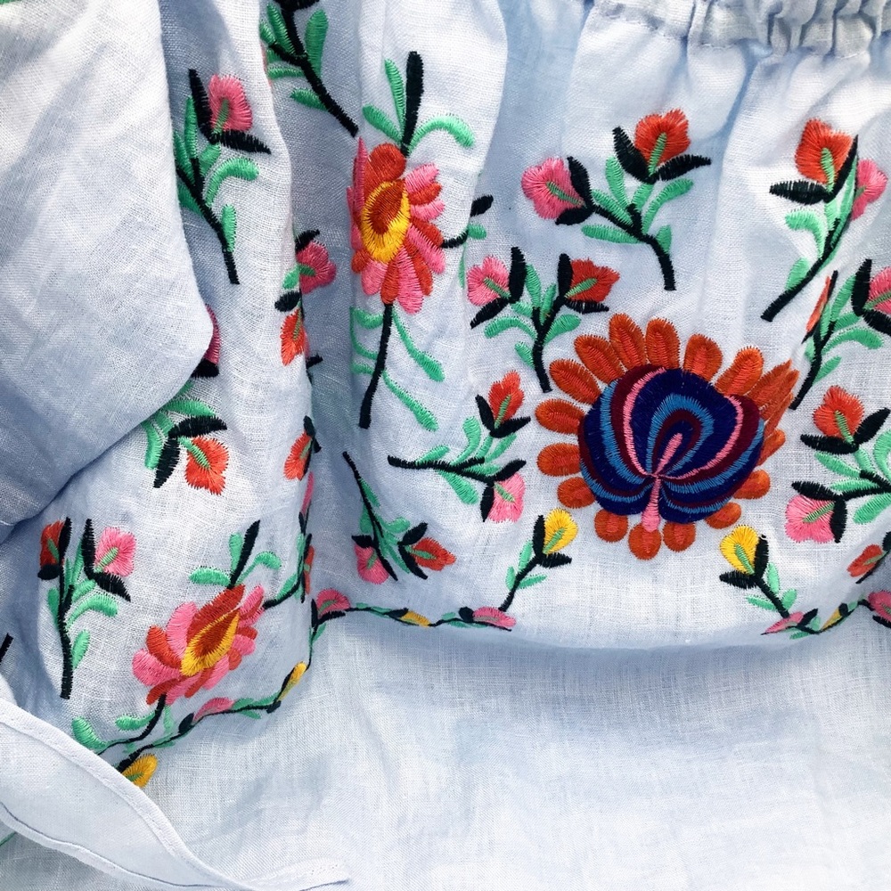 🆕{Philosophy} Embroidered Linen Dress - Picture 3 of 14